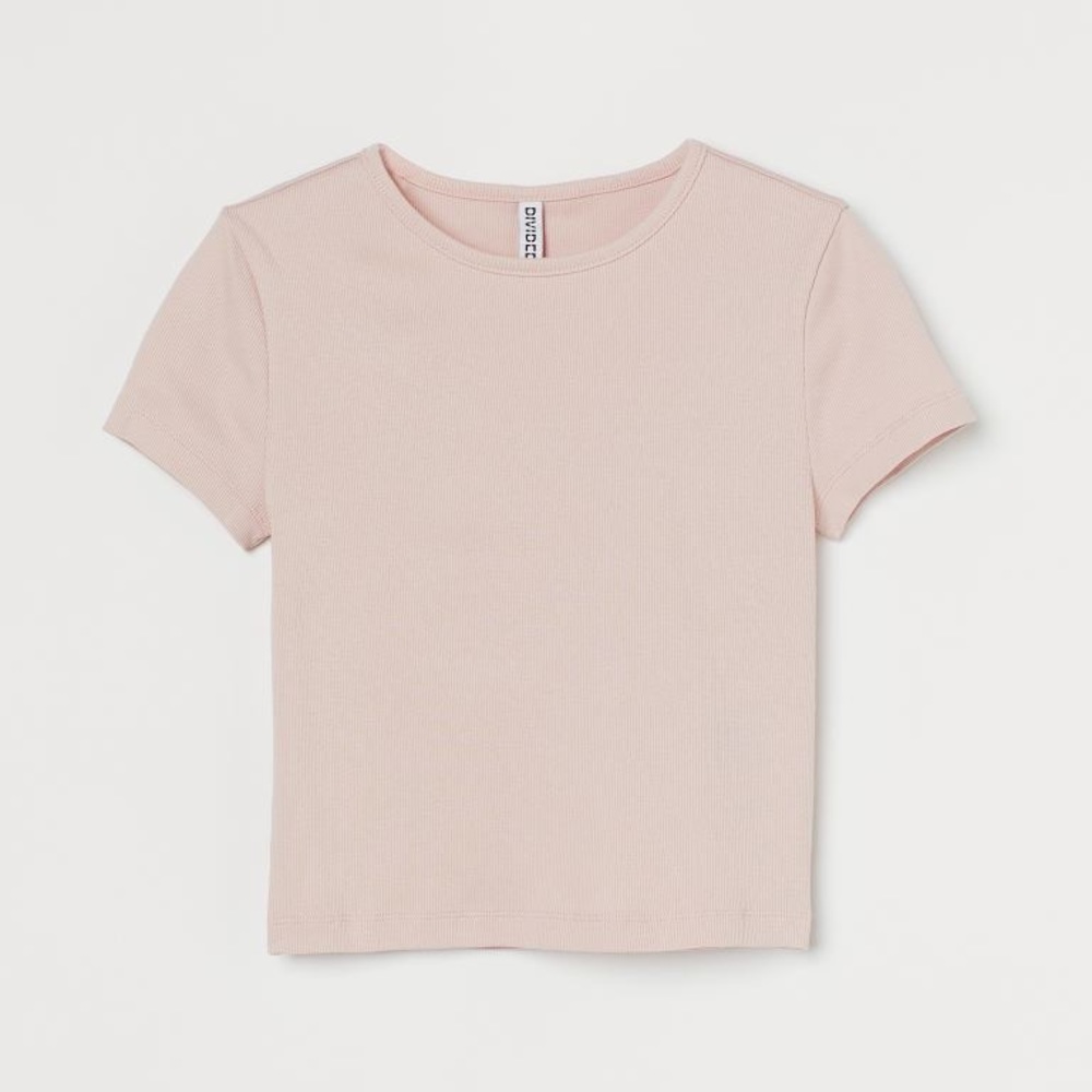 H&M Divided Powder Pink Crop Top